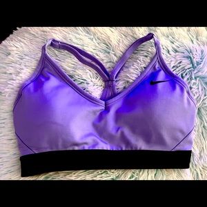 Nike Women's Pro Indy Sports Bra (Light
Thistle/Black/Black, Size: small )